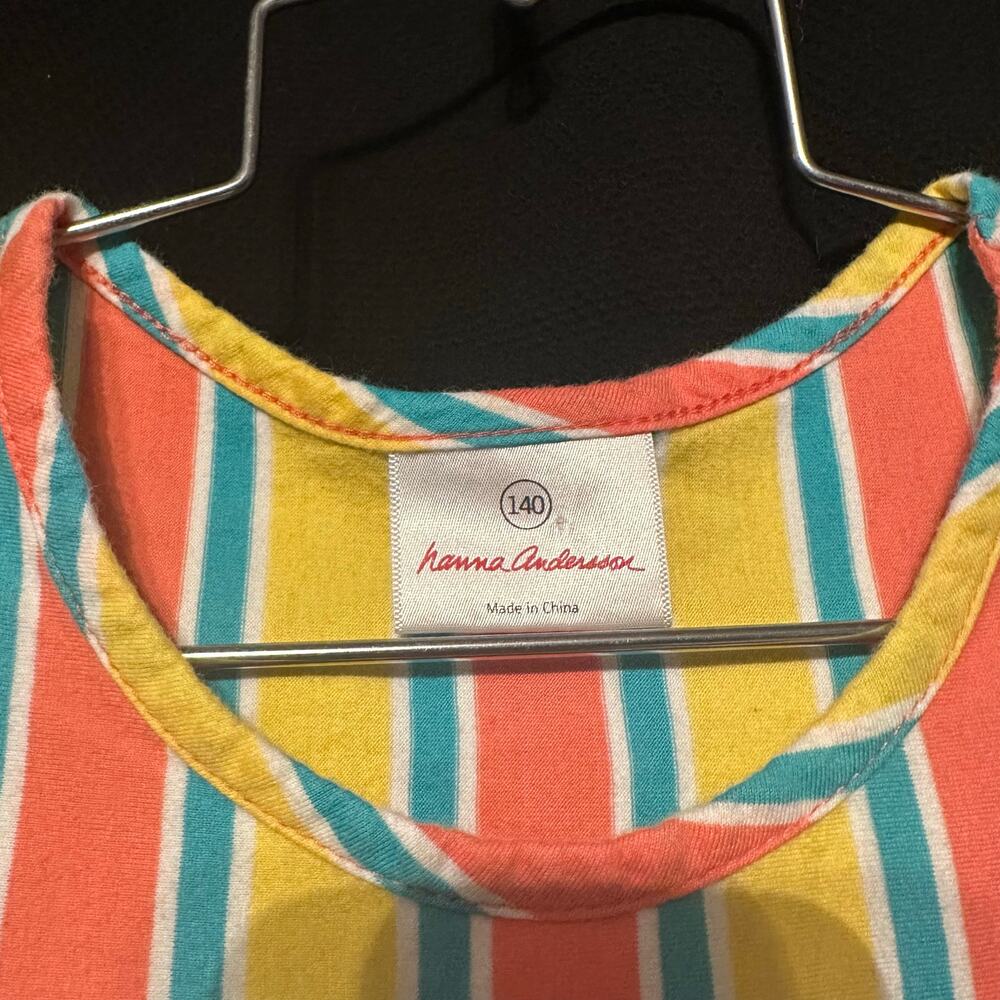 Hanna Andersson Spring sleeveless Striped Tank dress Size 140 US 10